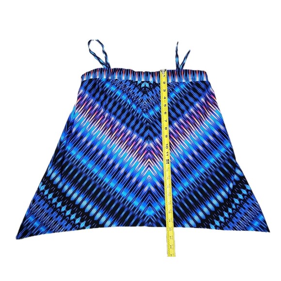Miraclesuit Women's Blue Chevron Marrakech Underwire Bandini Top w/ Strap sz 14 - Picture 3 of 9